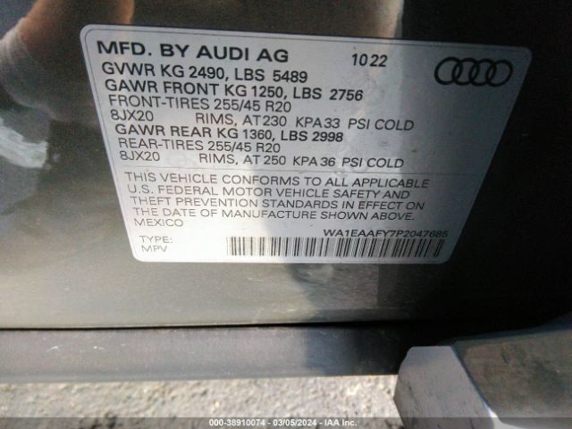 Photo 8 VIN: WA1EAAFY7P2047685 - AUDI Q5 