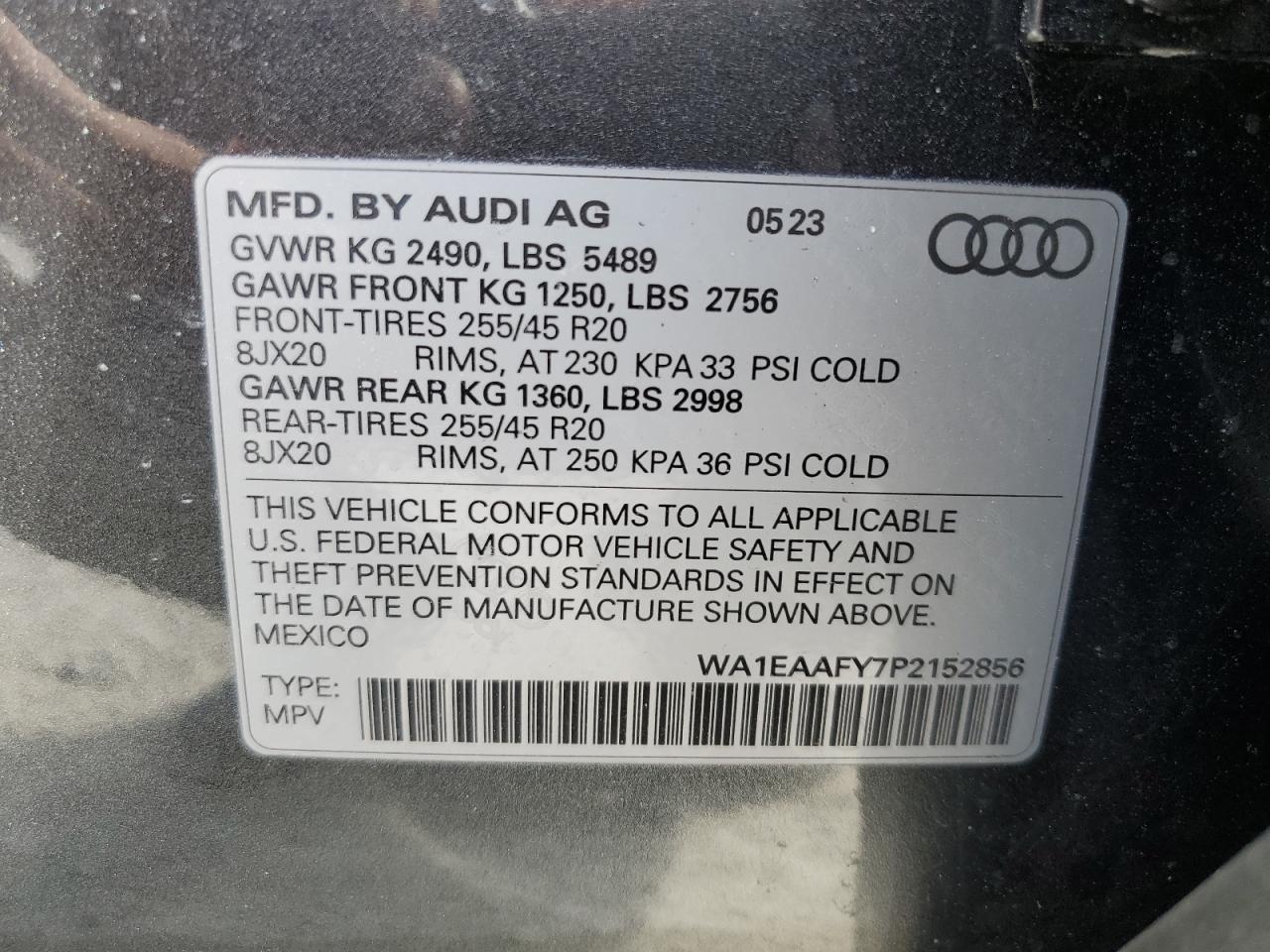 Photo 13 VIN: WA1EAAFY7P2152856 - AUDI Q5 