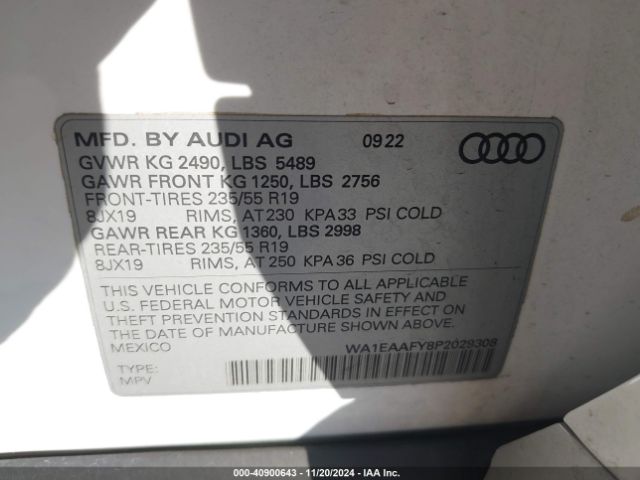 Photo 8 VIN: WA1EAAFY8P2029308 - AUDI Q5 