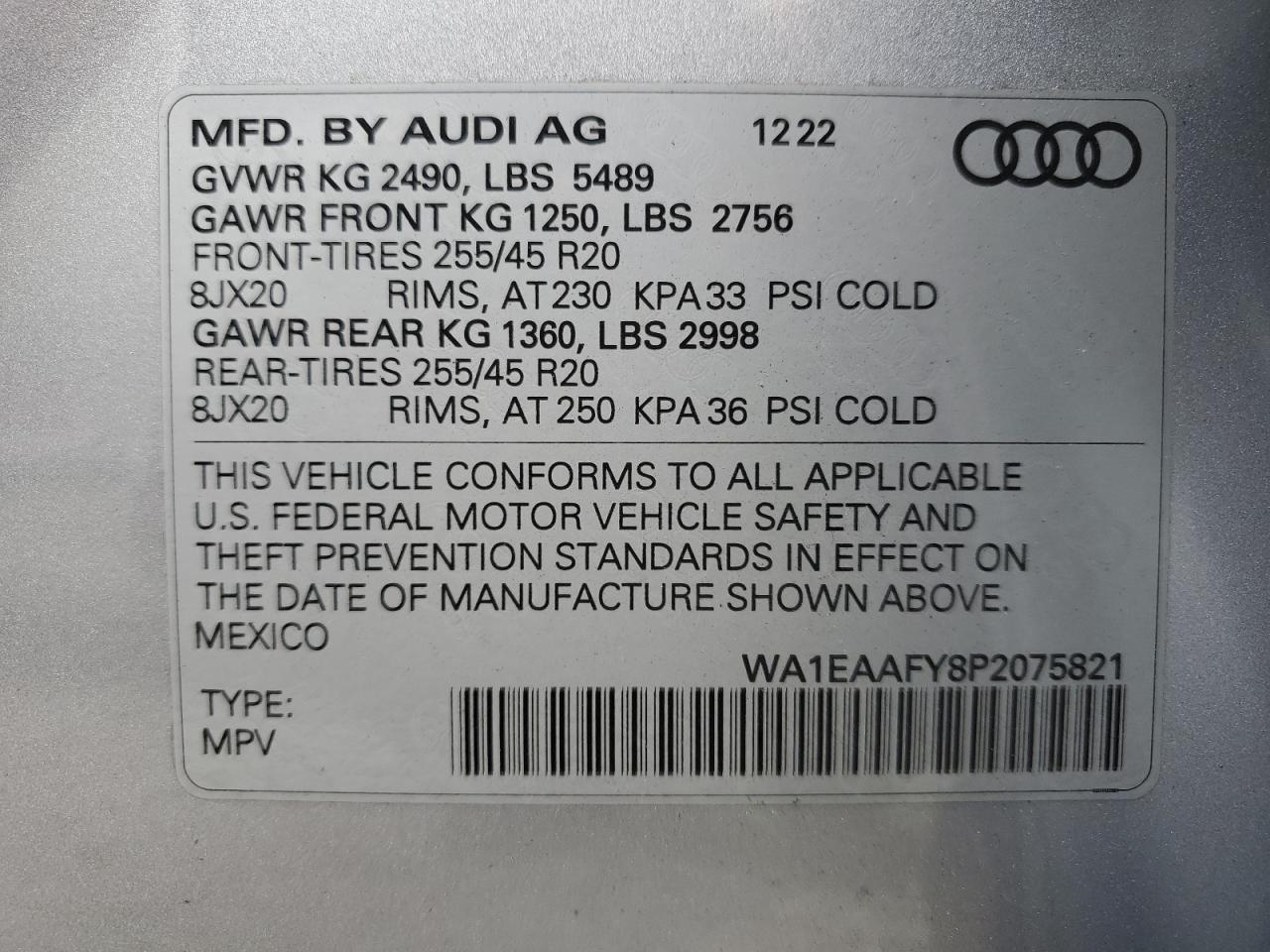 Photo 11 VIN: WA1EAAFY8P2075821 - AUDI Q5 