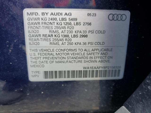 Photo 12 VIN: WA1EAAFY8P2156320 - AUDI Q5 PREMIUM 