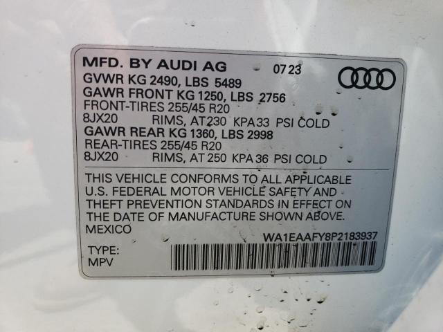 Photo 11 VIN: WA1EAAFY8P2183937 - AUDI Q5 PREMIUM 