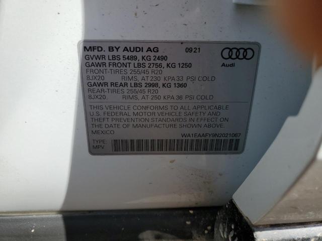 Photo 9 VIN: WA1EAAFY9N2021067 - AUDI Q5 PREMIUM 