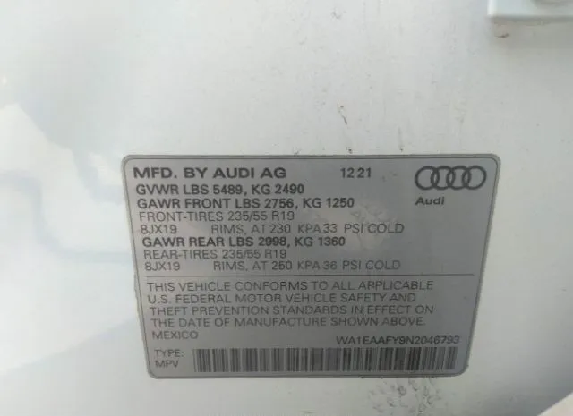 Photo 8 VIN: WA1EAAFY9N2046793 - AUDI Q5 