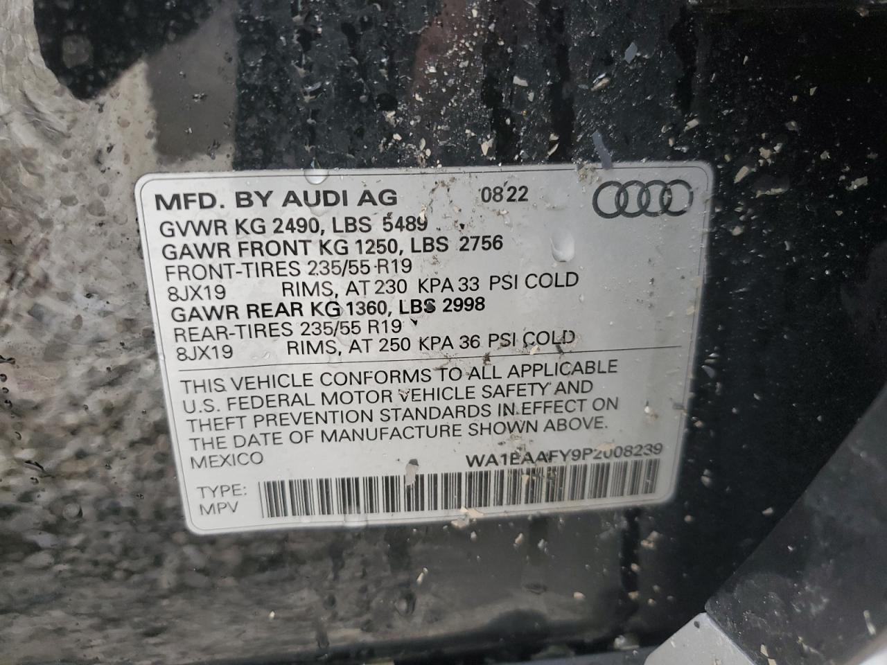 Photo 11 VIN: WA1EAAFY9P2008239 - AUDI Q5 