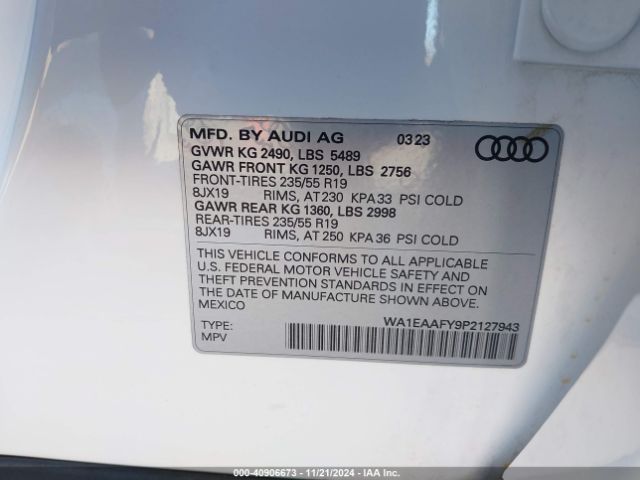 Photo 8 VIN: WA1EAAFY9P2127943 - AUDI Q5 