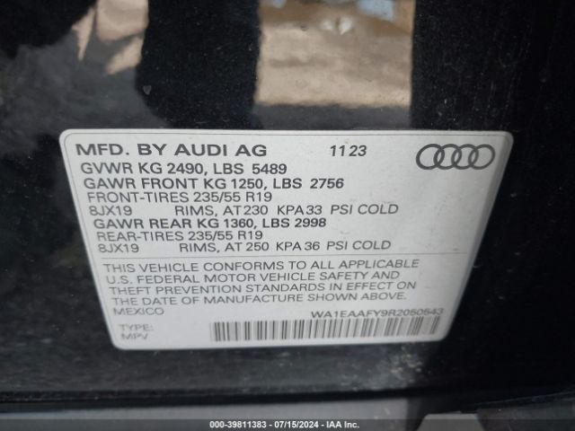 Photo 8 VIN: WA1EAAFY9R2050543 - AUDI Q5 