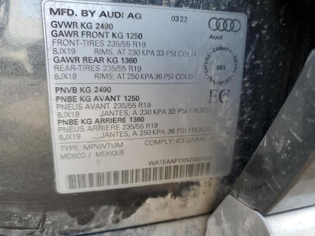 Photo 11 VIN: WA1EAAFYXN2085439 - AUDI Q5 PREMIUM 