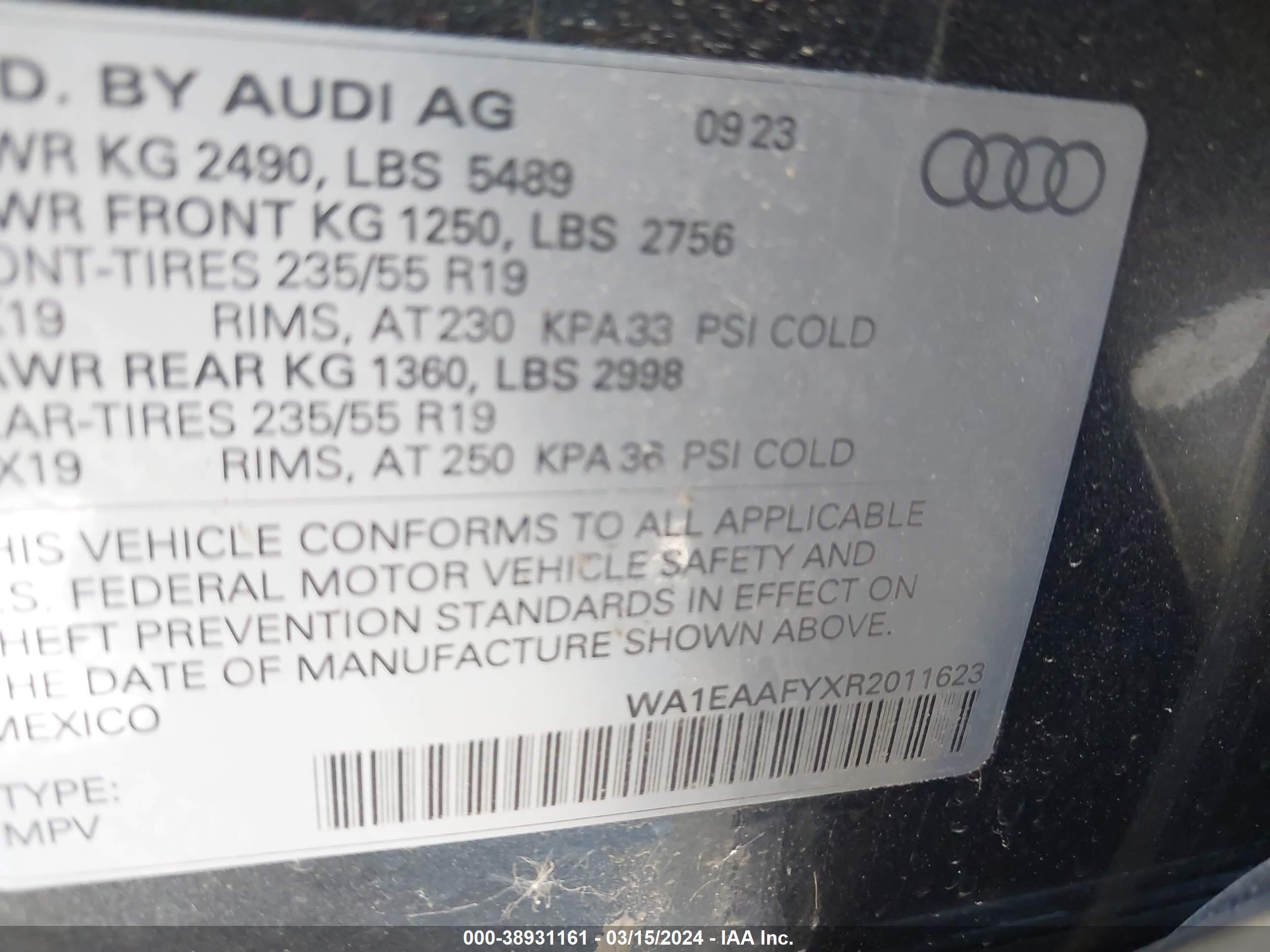 Photo 8 VIN: WA1EAAFYXR2011623 - AUDI Q5 