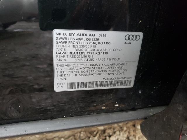 Photo 9 VIN: WA1ECCFS0HR005725 - AUDI Q3 PREMIUM 