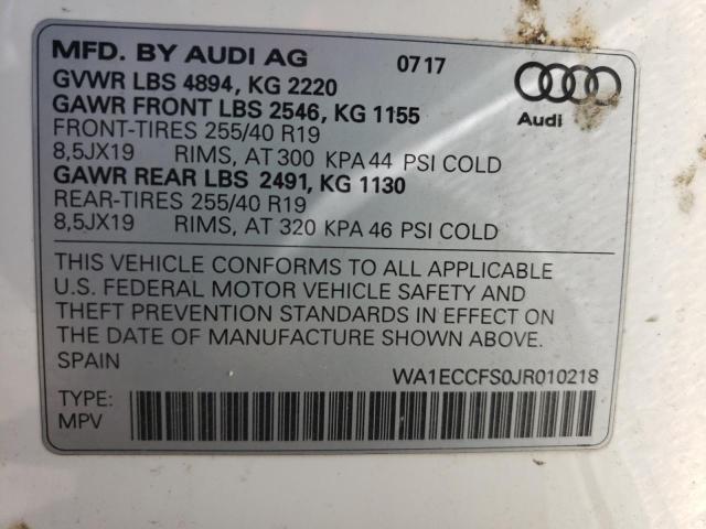 Photo 12 VIN: WA1ECCFS0JR010218 - AUDI Q3 PREMIUM 