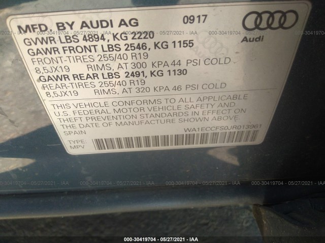 Photo 8 VIN: WA1ECCFS0JR013961 - AUDI Q3 