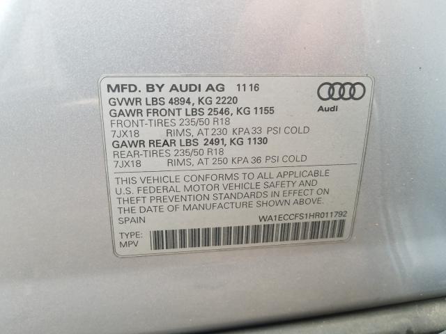 Photo 9 VIN: WA1ECCFS1HR011792 - AUDI Q3 