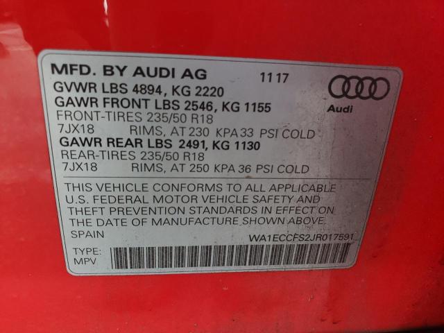 Photo 11 VIN: WA1ECCFS2JR017591 - AUDI Q3 