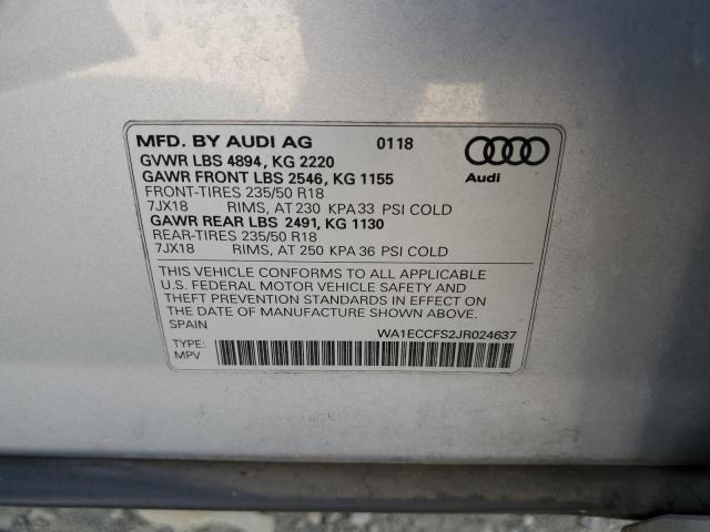 Photo 11 VIN: WA1ECCFS2JR024637 - AUDI Q3 PREMIUM 