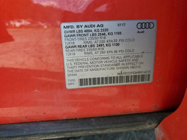 Photo 12 VIN: WA1ECCFS3HR014273 - AUDI Q3 