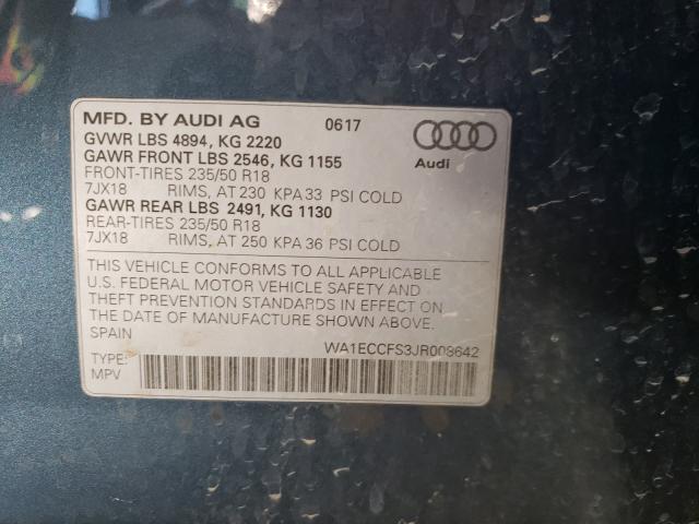 Photo 9 VIN: WA1ECCFS3JR008642 - AUDI Q3 PREMIUM 