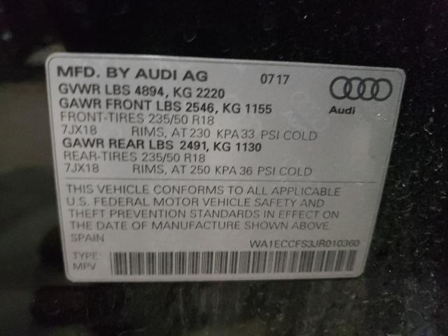 Photo 9 VIN: WA1ECCFS3JR010360 - AUDI Q3 