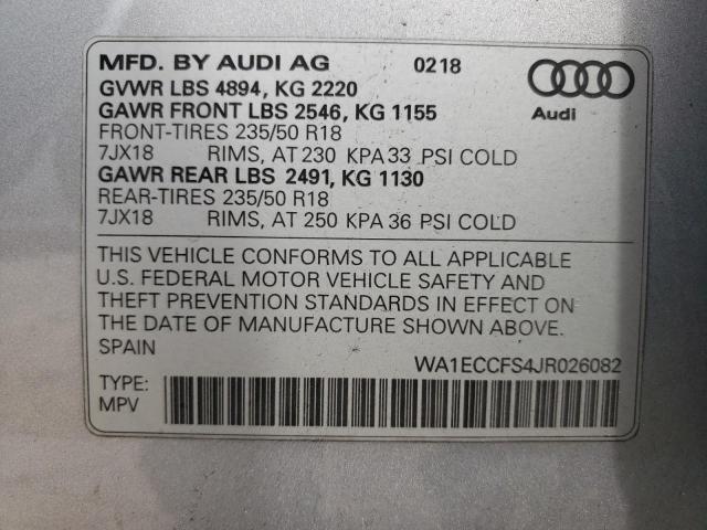 Photo 9 VIN: WA1ECCFS4JR026082 - AUDI Q3 PREMIUM 