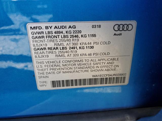 Photo 13 VIN: WA1ECCFS4JR028902 - AUDI Q3 PREMIUM 