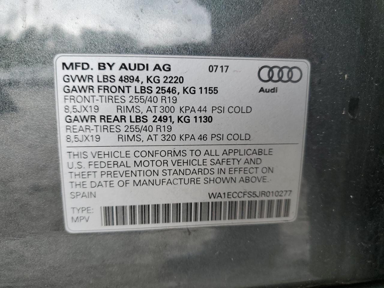 Photo 12 VIN: WA1ECCFS5JR010277 - AUDI Q3 