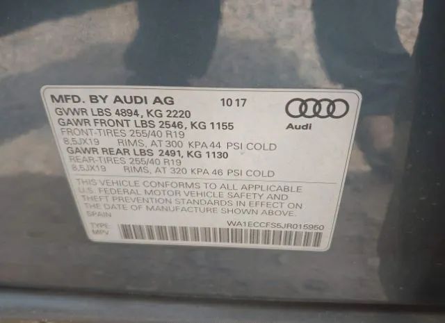 Photo 8 VIN: WA1ECCFS5JR015950 - AUDI Q3 