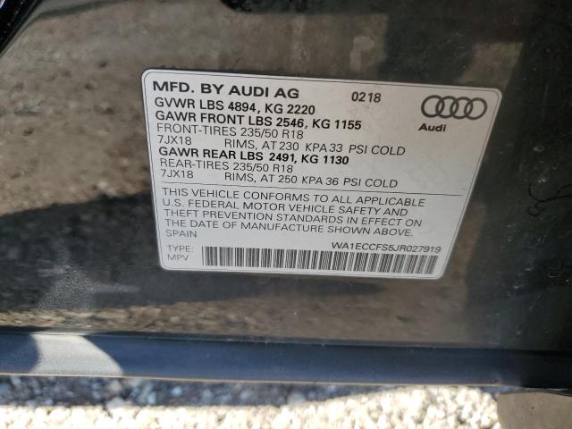 Photo 12 VIN: WA1ECCFS5JR027919 - AUDI Q3 PREMIUM 