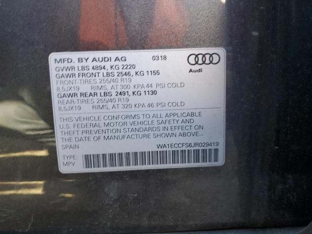 Photo 9 VIN: WA1ECCFS6JR029419 - AUDI Q3 PREMIUM 