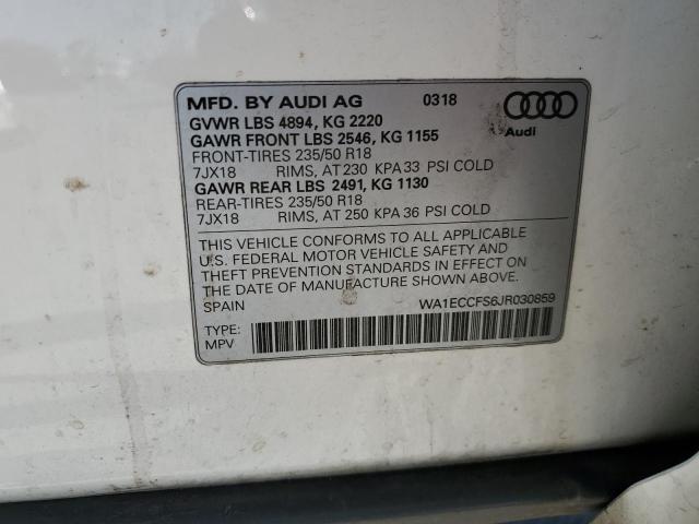 Photo 12 VIN: WA1ECCFS6JR030859 - AUDI Q3 PREMIUM 