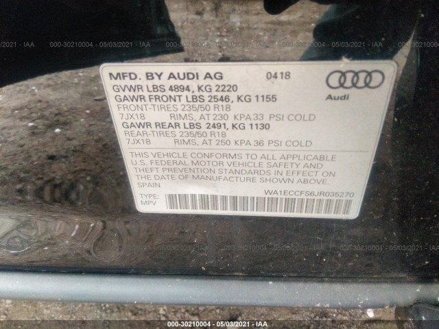 Photo 8 VIN: WA1ECCFS6JR035270 - AUDI Q3 