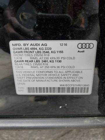 Photo 12 VIN: WA1ECCFS7HR013840 - AUDI Q3 PREMIUM 