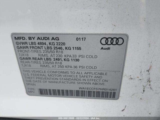 Photo 8 VIN: WA1ECCFS7HR014261 - AUDI Q3 