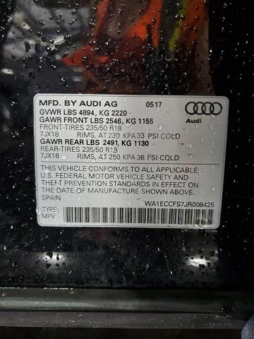 Photo 12 VIN: WA1ECCFS7JR006425 - AUDI Q3 PREMIUM 