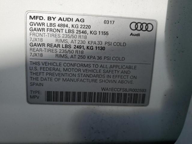 Photo 13 VIN: WA1ECCFS8JR002593 - AUDI Q3 PREMIUM 