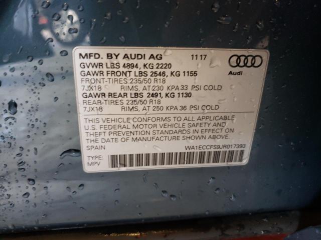 Photo 12 VIN: WA1ECCFS9JR017393 - AUDI Q3 PREMIUM 