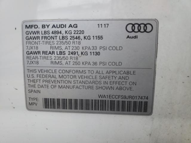 Photo 9 VIN: WA1ECCFS9JR017474 - AUDI Q3 