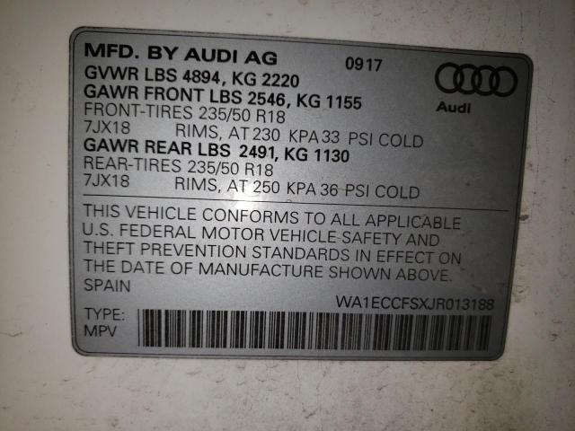 Photo 9 VIN: WA1ECCFSXJR013188 - AUDI Q3 