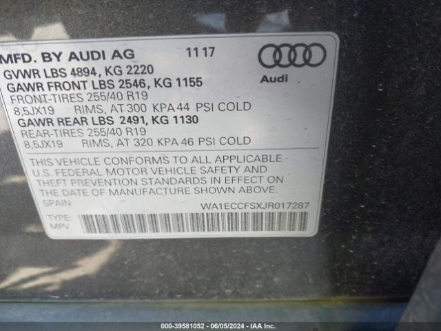 Photo 8 VIN: WA1ECCFSXJR017287 - AUDI Q3 