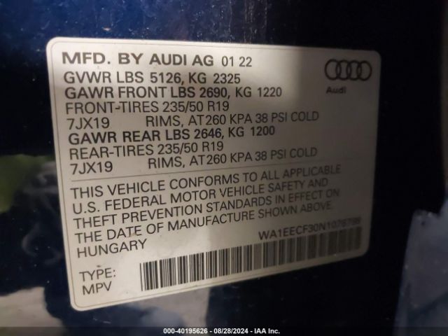 Photo 8 VIN: WA1EECF30N1078798 - AUDI Q3 