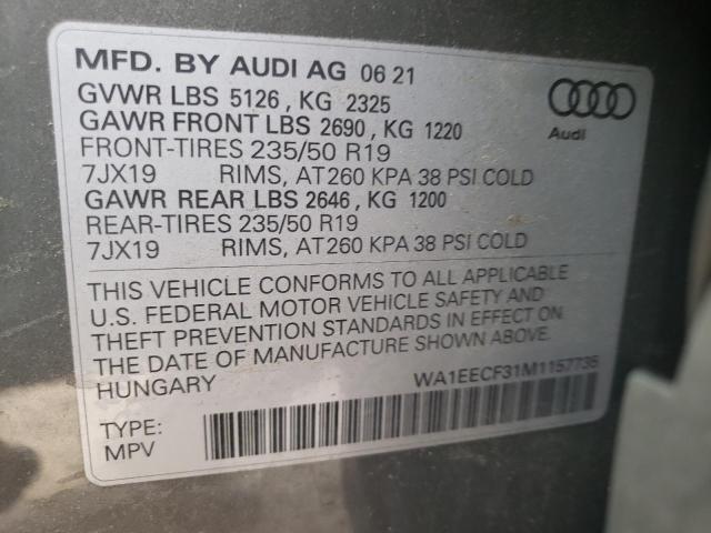 Photo 9 VIN: WA1EECF31M1157735 - AUDI Q3 PREMIUM 