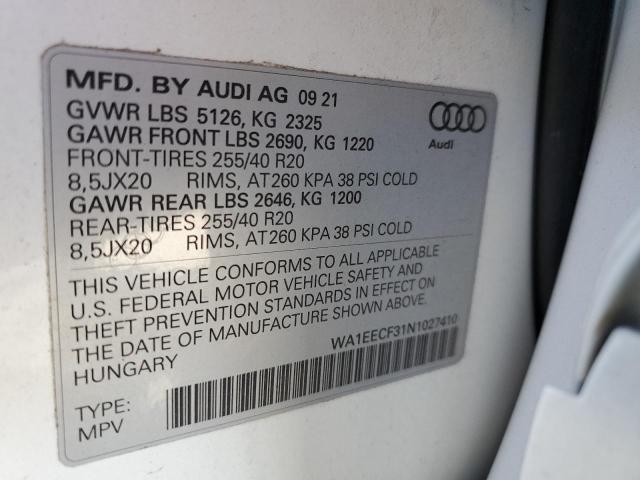 Photo 12 VIN: WA1EECF31N1027410 - AUDI Q3 PREMIUM 