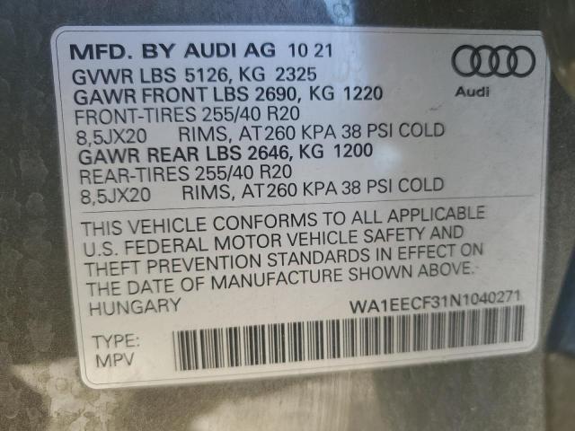 Photo 13 VIN: WA1EECF31N1040271 - AUDI Q3 PREMIUM 