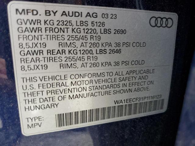 Photo 13 VIN: WA1EECF31P1116123 - AUDI Q3 PREMIUM 