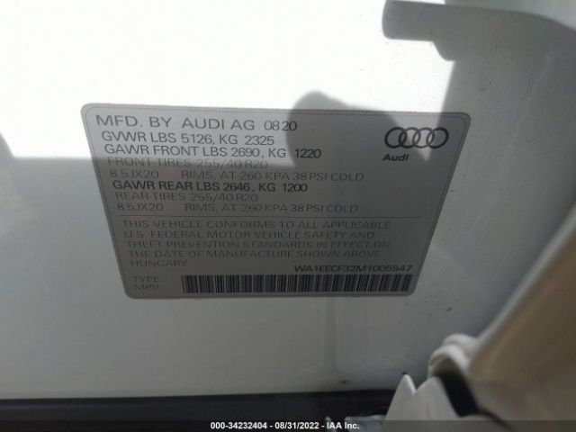 Photo 8 VIN: WA1EECF32M1005947 - AUDI Q3 