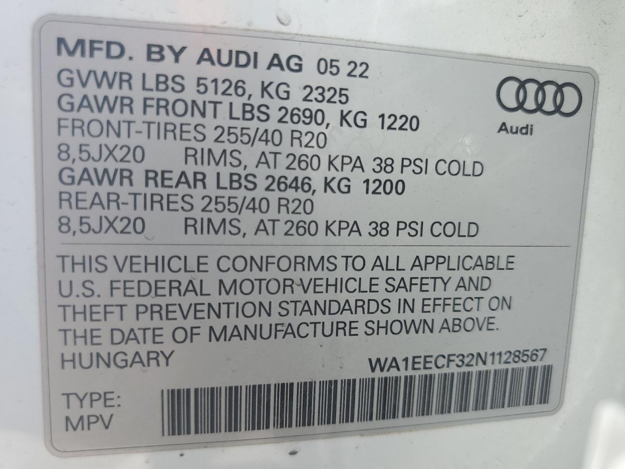 Photo 12 VIN: WA1EECF32N1128567 - AUDI Q3 