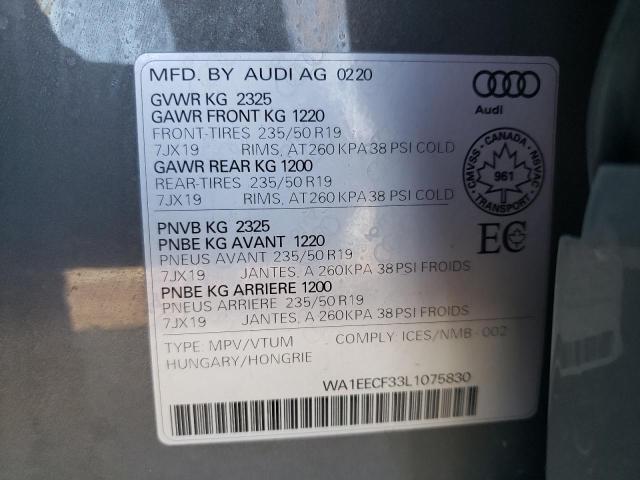 Photo 9 VIN: WA1EECF33L1075830 - AUDI Q3 PREMIUM 