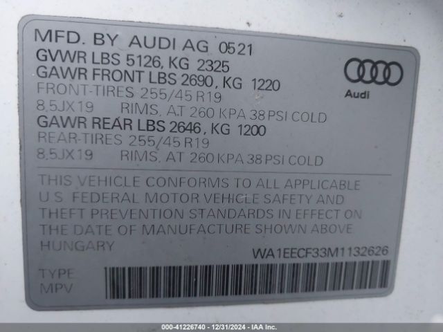 Photo 8 VIN: WA1EECF33M1132626 - AUDI Q3 