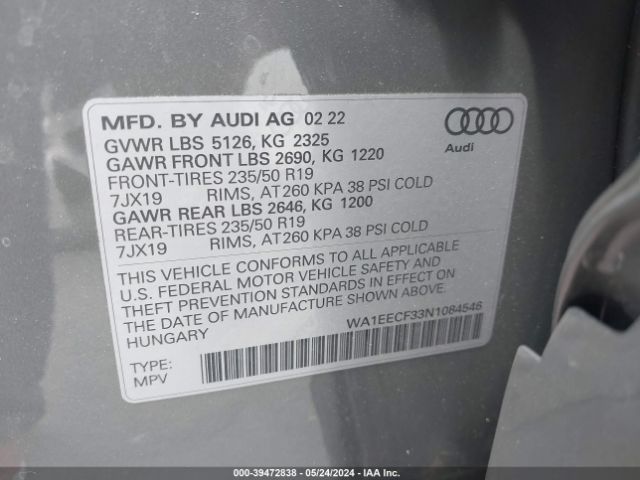 Photo 8 VIN: WA1EECF33N1084546 - AUDI Q3 