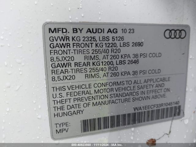 Photo 8 VIN: WA1EECF33R1045140 - AUDI Q3 