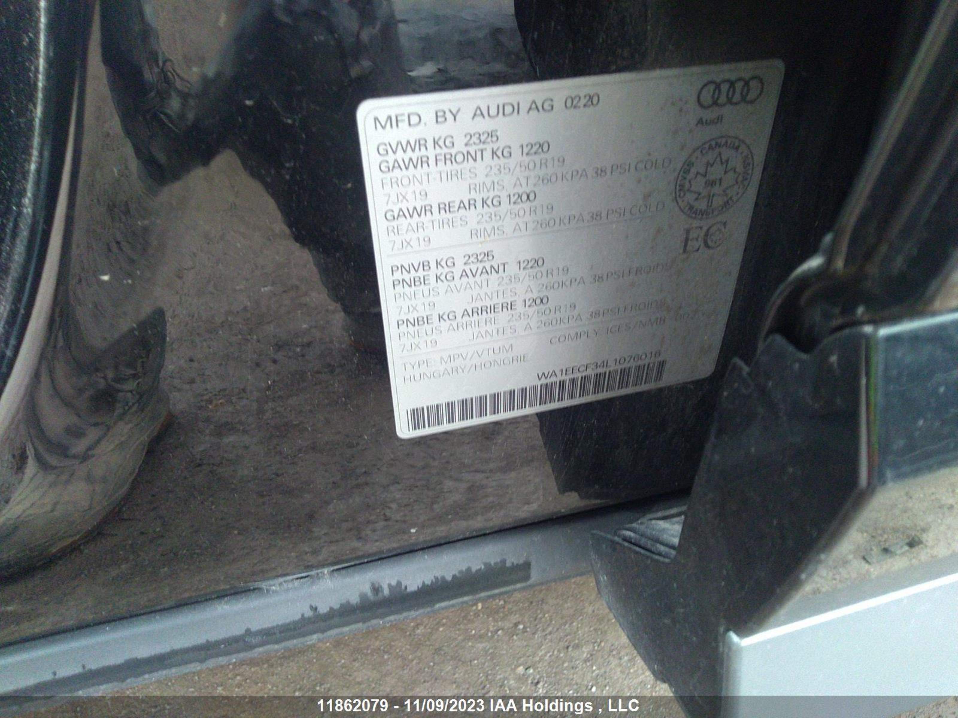 Photo 8 VIN: WA1EECF34L1076016 - AUDI Q3 